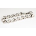 bratara robusta " Classique chainmaille  ", din argint. Franta